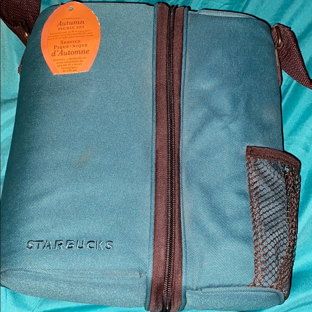 Starbucks picnic bag teal color